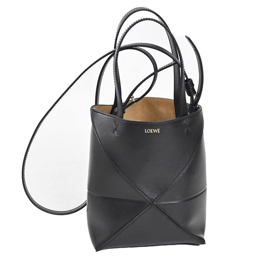 ★ロエベ LOEWE トートバッグ PUZZLE FOLD TOTE MINI A657V25X01 1100 ブラック 2024SS レディース