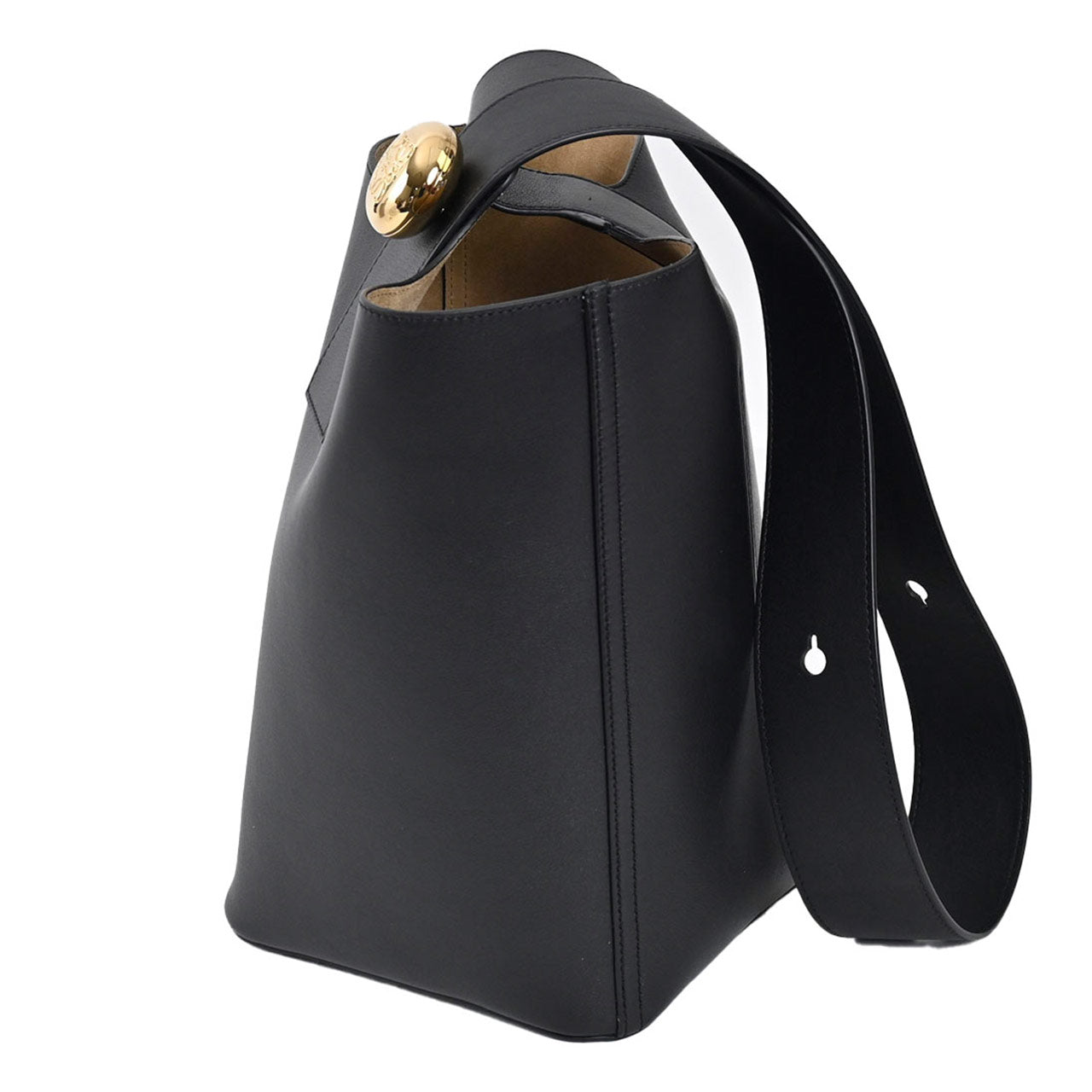 ★ロエベ LOEWE バッグ PEBBLE BUCKET MEDIUM AANBBBWX01 1100 ブラック 2024SS レディース