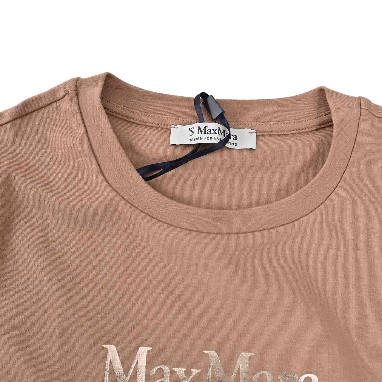 ★エス マックスマーラ S MAX MARA Tシャツ QUIETO 24199710116 003 ブラウン 2024SS レディース